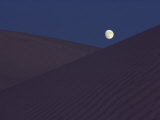 Moonrise over Sand Dunes in Death Valley  California