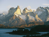 Snow Covers the Jagged Peaks That Rise over the Valley