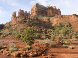 Desert Landscape and Rock Formations on the Way to Cathedral Rock