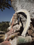 Stone Sculpture Shrine to the Hindu Deity Ganesh