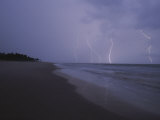 Lightning Illuminates the Coastline of Gabons Loango National Park
