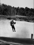 Engineer Harold Graham Demonstrating Rocket Belt For Pres Kennedy