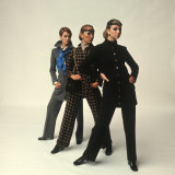 Female Models Wearing Pants Suit Fashions Designed by Yves Saint Laurent