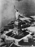 Aerial View of Statue of Liberty