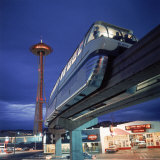 Monorail at Century 21  Seattle World's Fair Space Needle in Background