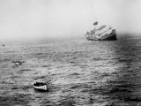 Italian Liner Andrea Doria Sinking in Atlantic After Collision with Swedish Ship Stockholm