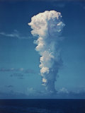 Atomic Bomb Mushroom Cloud After Test at Bikini Island