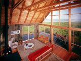 Interior View of a Prefabricated House on Block Island Taken from the Sleeping Loft