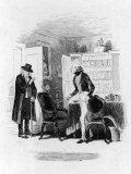 Illustration Depicting a Scene from the Charles Dickens Novel Martin Chuzzlewit