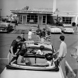 Teenagers Hanging Out at the Local Drive In