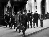 Chain Gang of New York Stock Exchange Carrying Traded Securities to Banks and Brokerage Houses