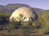 Fiber Glass Covered Plywood Geodesic Dome House Serves as Weekend Retreat and Art Studio