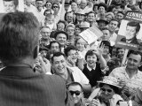 Democratic Presidential Candidate John F Kennedy Speaking to Supporters at a Rally