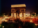 Arc de Triomphe in Place de L'Etoile at Night