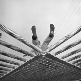 Boy Jumping on Trampoline at a Trampoline Club  40 Cents Per Half Hour