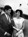 President Candidate Sen Jack Kennedy Being Greeted by His Wife Jacqueline Upon His Return From LA