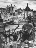 Bombed Water Intake of Pegnitz River No Longer Supplies War Factories in Nuremberg