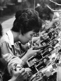 Factory Workers Inside the Matsushita Electronics Factory