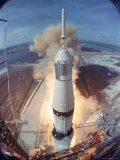 Apollo 11 Taking Off For Its Manned Moon Landing Mission