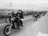 Hell's Angels Motorcycle Gang on the Road