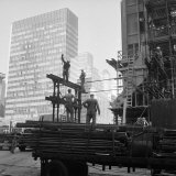 High Rise Construction of the Seagram Building on Park Avenue in Midtown