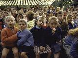 Children Watch Guignol Puppet Show in Open Air Theater at Parc de Montsouris