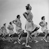 WACs Doing Daily Calisthenics Exercises