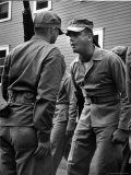 Drill Instructor Chewing Out a Recruit He Hopes to Turn Into a Marine at Training Camp
