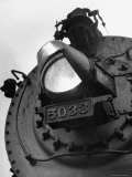 Hooded Locomotive Headlight  the Symbol of the Railroads Complete Change over to War