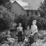 Patricia Colleen Altree Sitting in the Garden with Her Family