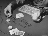 Blackjack Game in Progress at Las Vegas Club