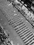 Columns of Us Coast Guard Marching in Independence Day Parade Up Fifth Avenue