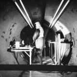 Scientist Dr Sig Hansen  Clad in 50lb Aluminum and Steel Space Suit in Vacuum Chamber  "Moon Room"