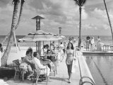 Miami Beach's Versailles Hotel Holding a Fashion Show on Terrace  Sponsored by Saks Fifth Avenue