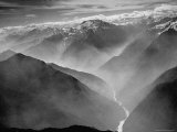 Aerial View of the Himalayas over the Hump Where the Mountain Spurs Plummet Down From 20 000 Feet
