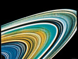 Saturn's Rings  as Depicted by Voyager Spacecraft