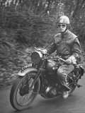 Dispatch Rider Riding Motorcycle