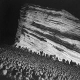 Audience Members Enjoying the Natural Acoustics of the Red Rocks Amphitheater During a Concert