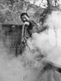 Boy Lighting Firecrackers Before Wedding at Hwa Ching Hot Springs