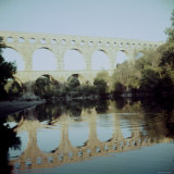 Pont de Gard  1st Century BC Roman Aqueduct Bridging River Gard Near Avignon