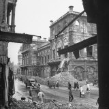 Workers Cleaning Up Rubble at State Opera House