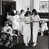 Girls in Sub Deb Club Practicing Jitterbug Steps at Slumber Party