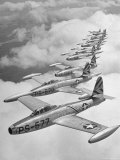 F-84 Jet Planes Flying