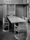 Dining Room Table and Chairs Designed by Architect Frank Lloyd Wright