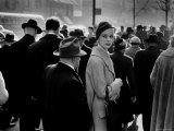 Elise Daniels  Young Model  Standing on Crowded New York City Street