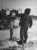 Country Boy Opening His Mailbox