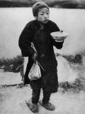 Famine  Ragged Child Begging For Food