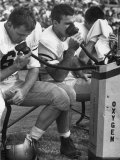Duke Football Players Breathing Oxygen from a Bottle During the Game