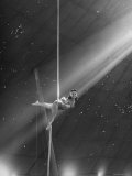 Circus Aerialist Bella Attardi  Hanging on Rope Practicing Aerial Ballet For Ringling Bros Circus