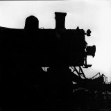 Silhouette of Last of the Steam Locomotives of Norfolk Western Railroad